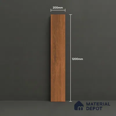 Wood Floor Tile TL 06106 6601 1200 x 200 mm Vitrified Matte Finish - 9 mm | 18 Random Design | Suitable For Living Room, Bedroom, Kitchen | 2-3 mm Spacer is Mandatory (Sample)