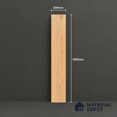 Wood Floor Tile TL 06108 6604 1200 x 200 mm Vitrified Matte Finish - 9 mm | 18 Random Design | Suitable For Living Room, Bedroom, Kitchen | 2-3 mm Spacer is Mandatory (Sample)