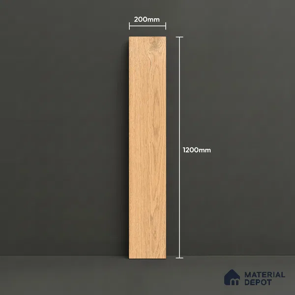 Wood Floor Tile TL 06108 6604 1200 x 200 mm Vitrified Matte Finish - 9 mm | 18 Random Design | Suitable For Living Room, Bedroom, Kitchen | 2-3 mm Spacer is Mandatory (Sample)