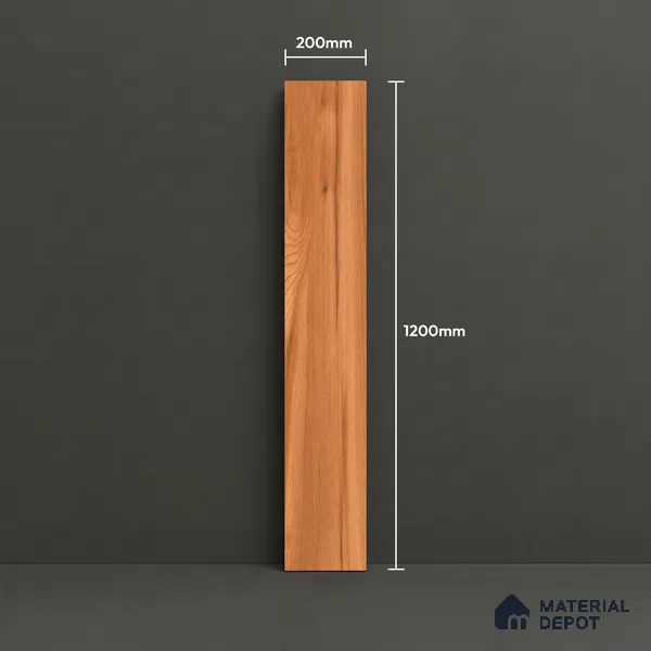 Wood Floor Tile TL 06103 5402 1200 x 200 mm Vitrified Matte Finish - 9 mm | 6 Random Design | Suitable For Living Room, Bedroom, Kitchen | 2-3 mm Spacer is Mandatory (Sample)