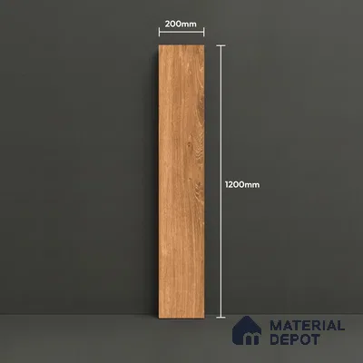 Wood Floor Tile TL 06104 5601 1200 x 200 mm Vitrified Matte Finish - 9 mm | 6 Random Design | Suitable For Living Room, Bedroom, Kitchen | 2-3 mm Spacer is Mandatory