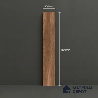 Wood Floor Tile TL 06105 5701 1200 x 200 mm Vitrified Matte Finish - 9 mm | 6 Random Design | Suitable For Living Room, Bedroom, Kitchen | 2-3 mm Spacer is Mandatory (Sample)