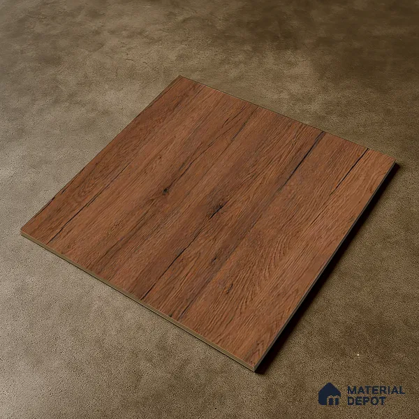 Wood Floor Tile TL 06316 Cascina Wenge 2 ft x 2 ft Vitrified Matte Finish - 9 mm | Suitable for Living Room, Bedroom, Bathroom
