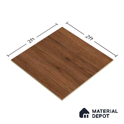 Wood Floor Tile TL 06316 Cascina Wenge 2 ft x 2 ft Vitrified Matte Finish - 9 mm | Suitable for Living Room, Bedroom, Bathroom