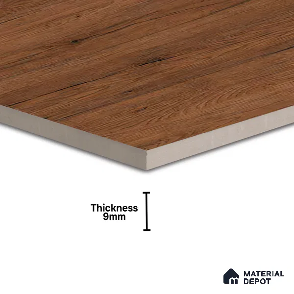 Wood Floor Tile TL 06316 Cascina Wenge 2 ft x 2 ft Vitrified Matte Finish - 9 mm | Suitable for Living Room, Bedroom, Bathroom