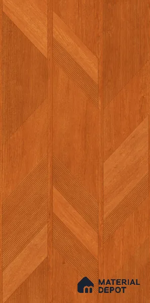 Wood Floor & Wall Tile TL 06118 B Parquet Teak 4 ft x 2 ft Vitrified Matte Finish - 9 mm | 4 Random Design | Suitable For Living Room, Bedroom, Bathroom, Kitchen (Sample)