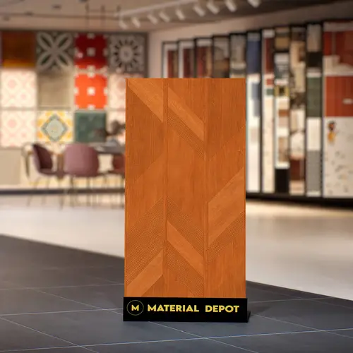 Wood Floor & Wall Tile TL 06118 B Parquet Teak 4 ft x 2 ft Vitrified Matte Finish - 9 mm | 4 Random Design | Suitable For Living Room, Bedroom, Bathroom, Kitchen