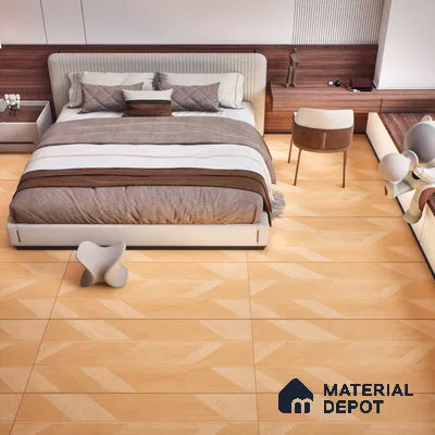 Wood Floor & Wall Tile TL 06118 Parquet Pine 4 ft x 2 ft Vitrified Matte Finish - 9 mm | 4 Random Design | Suitable For Living Room, Bedroom, Bathroom, Kitchen (Sample)