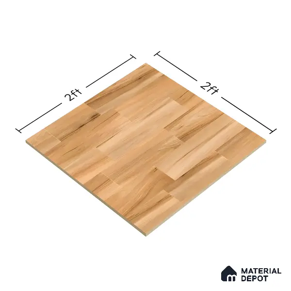Wooden Tile TL 04674 Maple Elegant Pale Brown 2 ft x 2 ft Porcelain Matte Finish 8 mm | Suitable for Living Room, Bedroom, Bathroom, Kitchen & Balcony