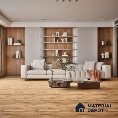 Wooden Tile TL 04674 Maple Elegant Pale Brown 2 ft x 2 ft Porcelain Matte Finish 8 mm | Suitable for Living Room, Bedroom, Bathroom, Kitchen & Balcony