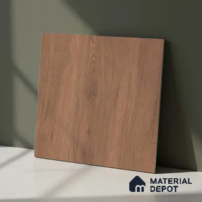 Brown Wood Floor Tile TL 06806 B Lustra Urban Dune 2 ft x 2 ft Vitrified Carving Matte Finish - 9 mm | 4 Random Design | Suitable for Living Room, Bedroom, Bathroom