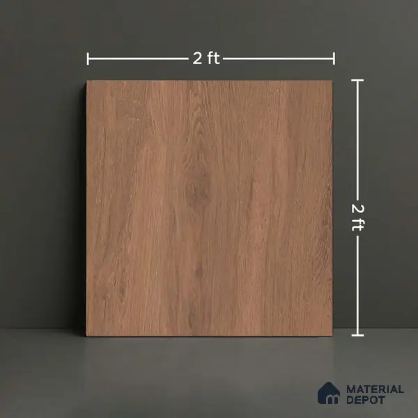 Brown Wood Floor Tile TL 06806 B Lustra Urban Dune 2 ft x 2 ft Vitrified Carving Matte Finish - 9 mm | 4 Random Design | Suitable for Living Room, Bedroom, Bathroom