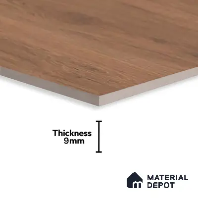 Brown Wood Floor Tile TL 06806 B Lustra Urban Dune 2 ft x 2 ft Vitrified Carving Matte Finish - 9 mm | 4 Random Design | Suitable for Living Room, Bedroom, Bathroom