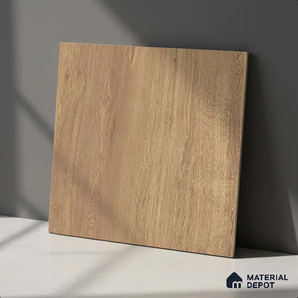 Brown Wood Floor Tile TL 06806 Lustra Urban Sandstone 2 ft x 2 ft Vitrified Carving Matte Finish - 9 mm | 4 Random Design | Suitable for Living Room, Bedroom, Bathroom
