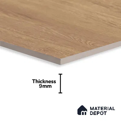 Brown Wood Floor Tile TL 06806 Lustra Urban Sandstone 2 ft x 2 ft Vitrified Carving Matte Finish - 9 mm | 4 Random Design | Suitable for Living Room, Bedroom, Bathroom