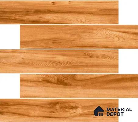 Wooden Floor Tile TL 04811 Plank Scape Golden Birch Wood 1200 x 200 mm Vitrified Matte Finish - 9 mm | Random Design | Suitable for Living Room, Bedroom, Kitchen, Bathroom (Sample)