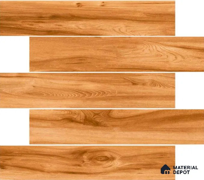 Wooden Floor Tile TL 04811 Plank Scape Golden Birch Wood 1200 x 200 mm Vitrified Matte Finish - 9 mm | Random Design | Suitable for Living Room, Bedroom, Kitchen, Bathroom (Sample)