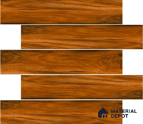 Wooden Floor Tile TL 04812 Plank Scape Palmwood Brown 1200 x 200 mm Vitrified Matte Finish - 9 mm | Random Design | Suitable for Living Room, Bedroom, Kitchen, Bathroom (Sample)