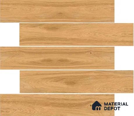 Wooden Floor Tile TL 04813 Plank Scape Pineway 1200 x 200 mm Vitrified Matte Finish - 9 mm | Random Design | Suitable for Living Room, Bedroom, Kitchen, Bathroom (Sample)