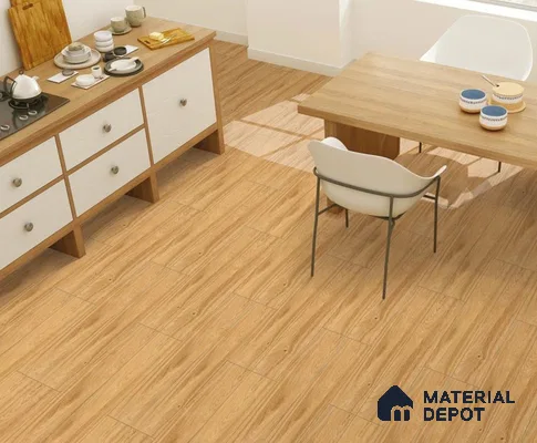 Wooden Floor Tile TL 04813 Plank Scape Pineway 1200 x 200 mm Vitrified Matte Finish - 9 mm | Random Design | Suitable for Living Room, Bedroom, Kitchen, Bathroom (Sample)