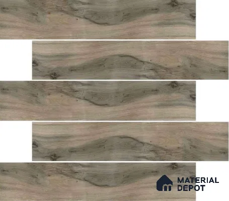 Wooden Floor Tile TL 04814 Plank Scape Cove Timber 1200 x 200 mm Vitrified Matte Finish - 9 mm | Random Design | Suitable for Living Room, Bedroom, Kitchen, Bathroom (Sample)