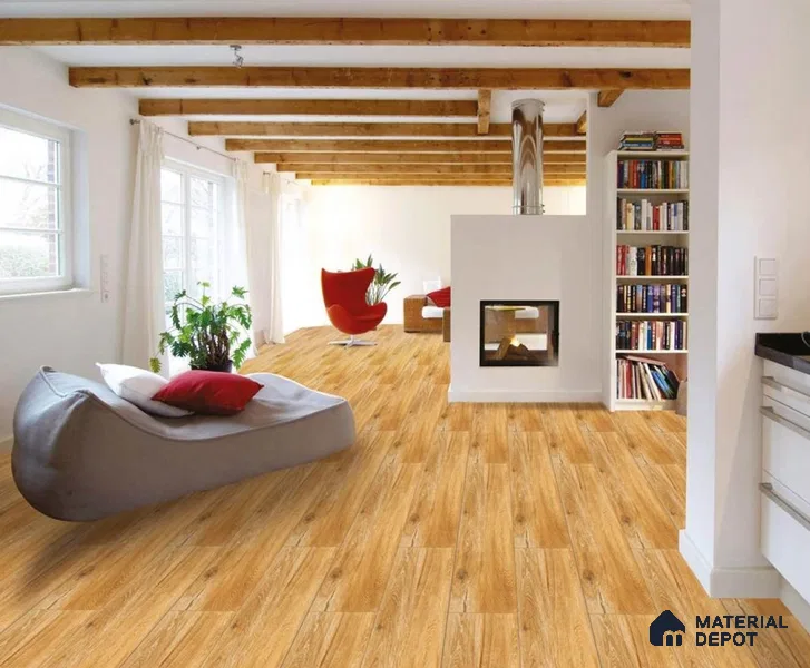 Wooden Floor Tile TL 04815 Plank Scape Forest Pine 1200 x 200 mm Vitrified Matte Finish - 9 mm | Random Design | Suitable for Living Room, Bedroom, Kitchen, Bathroom (Sample)
