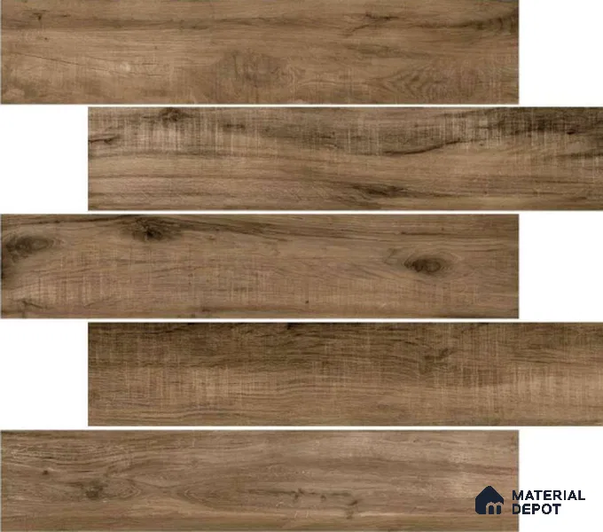 Wooden Floor Tile TL 04817 Plank Scape Regal Moss 1200 x 200 mm Vitrified Matte Finish - 9 mm | Random Design | Suitable for Living Room, Bedroom, Kitchen, Bathroom (Sample)