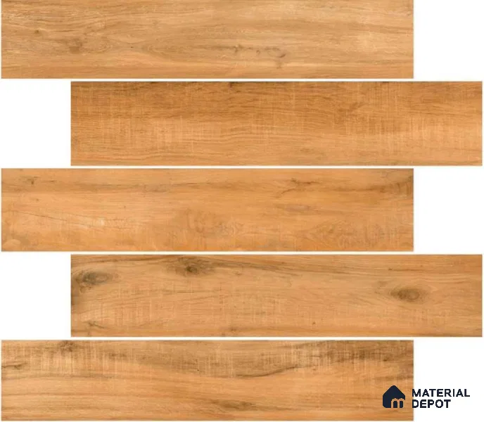 Wooden Floor Tile TL 04819 Plank Scape Imperial Sandalwood 1200 x 200 mm Vitrified Matte Finish - 9 mm | Random Design | Suitable for Living Room, Bedroom, Kitchen, Bathroom (Sample)