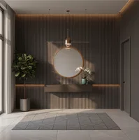 Wooden Charcoal Fluted Panels