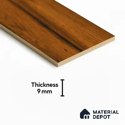 Wooden Floor Plank Tile TL 05369 Bosco Pamela Leaflets 4 ft x 8 inch Vitrified Carving Matte Finish - 9 mm | Suitable for Balcony, Courtyard, Patio