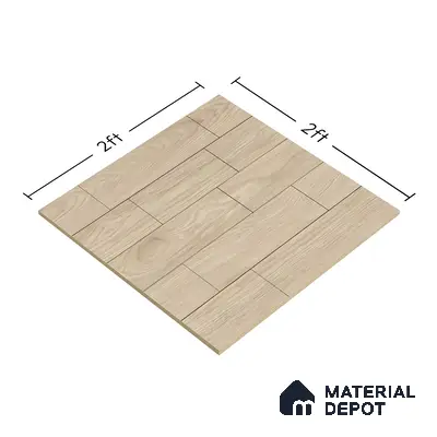 Wooden Tile TL 04683 Maple Espresso 2 ft x 2 ft Porcelain Matte Finish 8 mm | Suitable for Living Room, Bedroom, Bathroom, Kitchen & Balcony