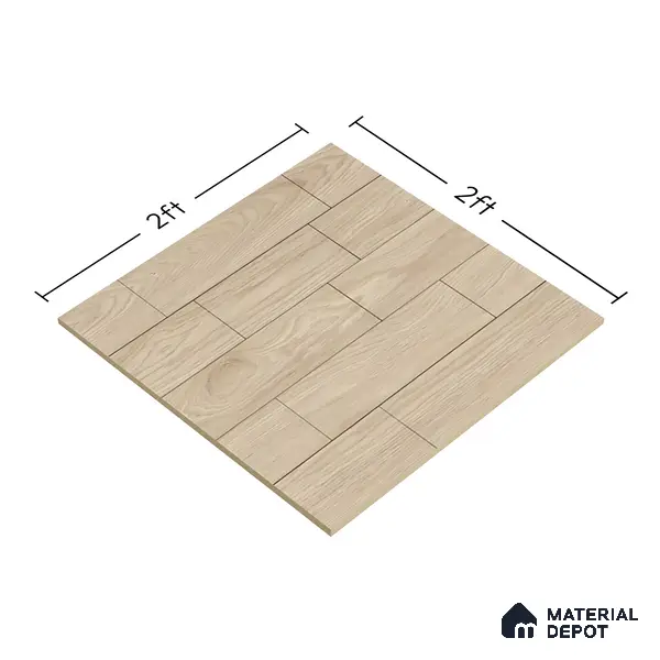 Wooden Tile TL 04683 Maple Espresso 2 ft x 2 ft Porcelain Matte Finish 8 mm | Suitable for Living Room, Bedroom, Bathroom, Kitchen & Balcony