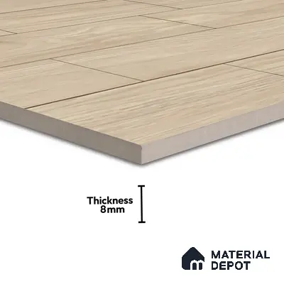 Wooden Tile TL 04683 Maple Espresso 2 ft x 2 ft Porcelain Matte Finish 8 mm | Suitable for Living Room, Bedroom, Bathroom, Kitchen & Balcony