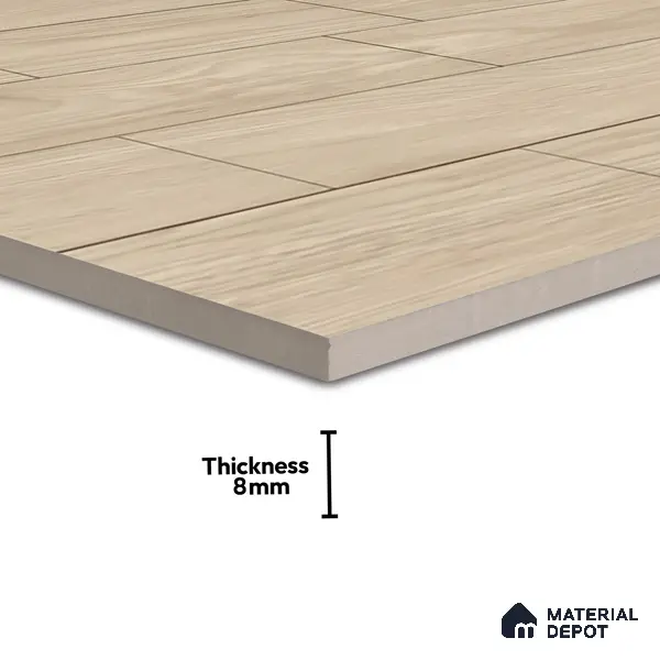 Wooden Tile TL 04683 Maple Espresso 2 ft x 2 ft Porcelain Matte Finish 8 mm | Suitable for Living Room, Bedroom, Bathroom, Kitchen & Balcony
