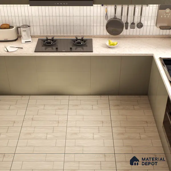 Wooden Tile TL 04683 Maple Espresso 2 ft x 2 ft Porcelain Matte Finish 8 mm | Suitable for Living Room, Bedroom, Bathroom, Kitchen & Balcony