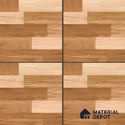 Wooden Tile TL 04677 Maple Miele Brown 2 ft x 2 ft Porcelain Matte Finish 8 mm | Suitable for Living Room, Bedroom, Bathroom, Kitchen & Balcony