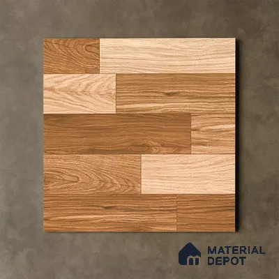 Wooden Tile TL 04677 Maple Miele Brown 2 ft x 2 ft Porcelain Matte Finish 8 mm | Suitable for Living Room, Bedroom, Bathroom, Kitchen & Balcony