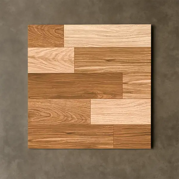 Wooden Tile TL 04677 Maple Miele Brown 2 ft x 2 ft Porcelain Matte Finish 8 mm | Suitable for Living Room, Bedroom, Bathroom, Kitchen & Balcony