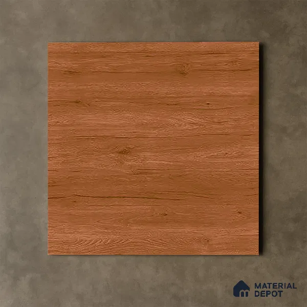 Wooden Tile TL 04681 Maple Natural Copper Brown 2 ft x 2 ft Porcelain Matte Finish 8 mm | Suitable for Living Room, Bedroom, Bathroom, Kitchen & Balcony