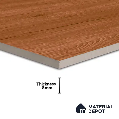 Wooden Tile TL 04681 Maple Natural Copper Brown 2 ft x 2 ft Porcelain Matte Finish 8 mm | Suitable for Living Room, Bedroom, Bathroom, Kitchen & Balcony
