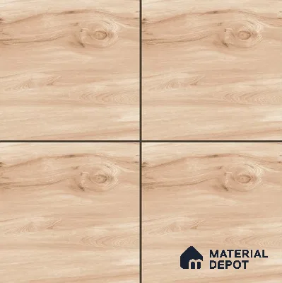 Wooden Tile TL 04682 Maple Nocciola Brown 2 ft x 2 ft Porcelain Matte Finish 8 mm | Suitable for Living Room, Bedroom, Bathroom, Kitchen & Balcony