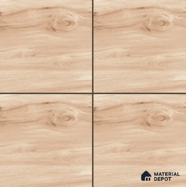 Wooden Tile TL 04682 Maple Nocciola Brown 2 ft x 2 ft Porcelain Matte Finish 8 mm | Suitable for Living Room, Bedroom, Bathroom, Kitchen & Balcony