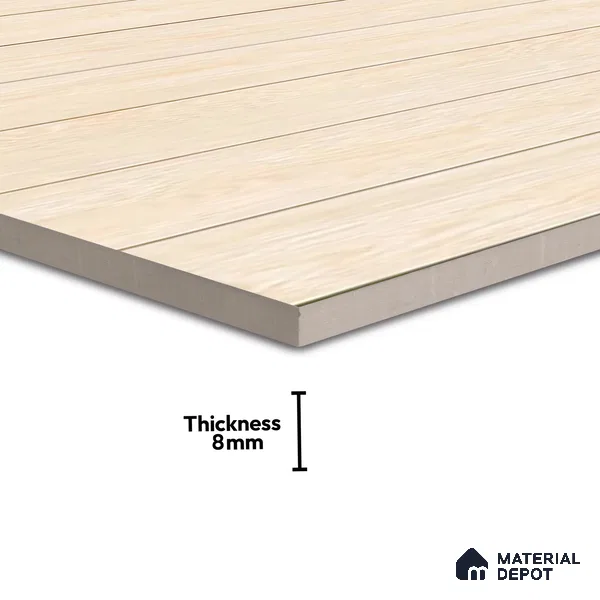 Wooden Tile TL 04680 Maple Saratoga 2 ft x 2 ft Porcelain Matte Finish 8 mm | Suitable for Living Room, Bedroom, Bathroom, Kitchen & Balcony