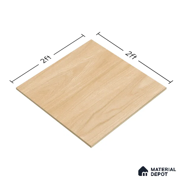 Wooden Tile TL 04678 Maple Sparrow Brown 2 ft x 2 ft Porcelain Matte Finish 8 mm | Suitable for Living Room, Bedroom, Bathroom, Kitchen & Balcony