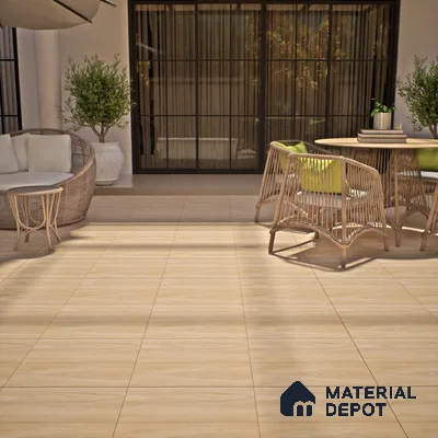 Wooden Tile TL 04678 Maple Sparrow Brown 2 ft x 2 ft Porcelain Matte Finish 8 mm | Suitable for Living Room, Bedroom, Bathroom, Kitchen & Balcony