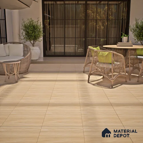 Wooden Tile TL 04678 Maple Sparrow Brown 2 ft x 2 ft Porcelain Matte Finish 8 mm | Suitable for Living Room, Bedroom, Bathroom, Kitchen & Balcony