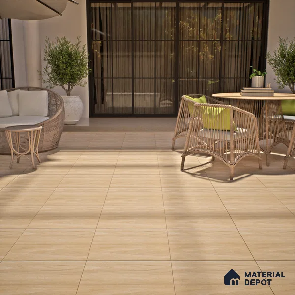 Wooden Tile TL 04678 Maple Sparrow Brown 2 ft x 2 ft Porcelain Matte Finish 8 mm | Suitable for Living Room, Bedroom, Bathroom, Kitchen & Balcony