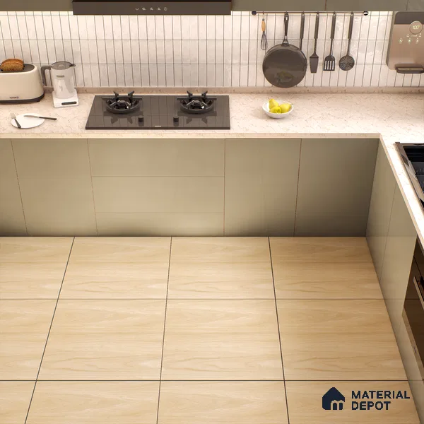 Wooden Tile TL 04678 Maple Sparrow Brown 2 ft x 2 ft Porcelain Matte Finish 8 mm | Suitable for Living Room, Bedroom, Bathroom, Kitchen & Balcony