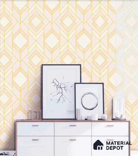 Rahira Series RH 8057 10 Meter x 21 Inches Geometric look Wallpaper - 57.05 Sq. Ft. | Minimum 15% wastage during installation