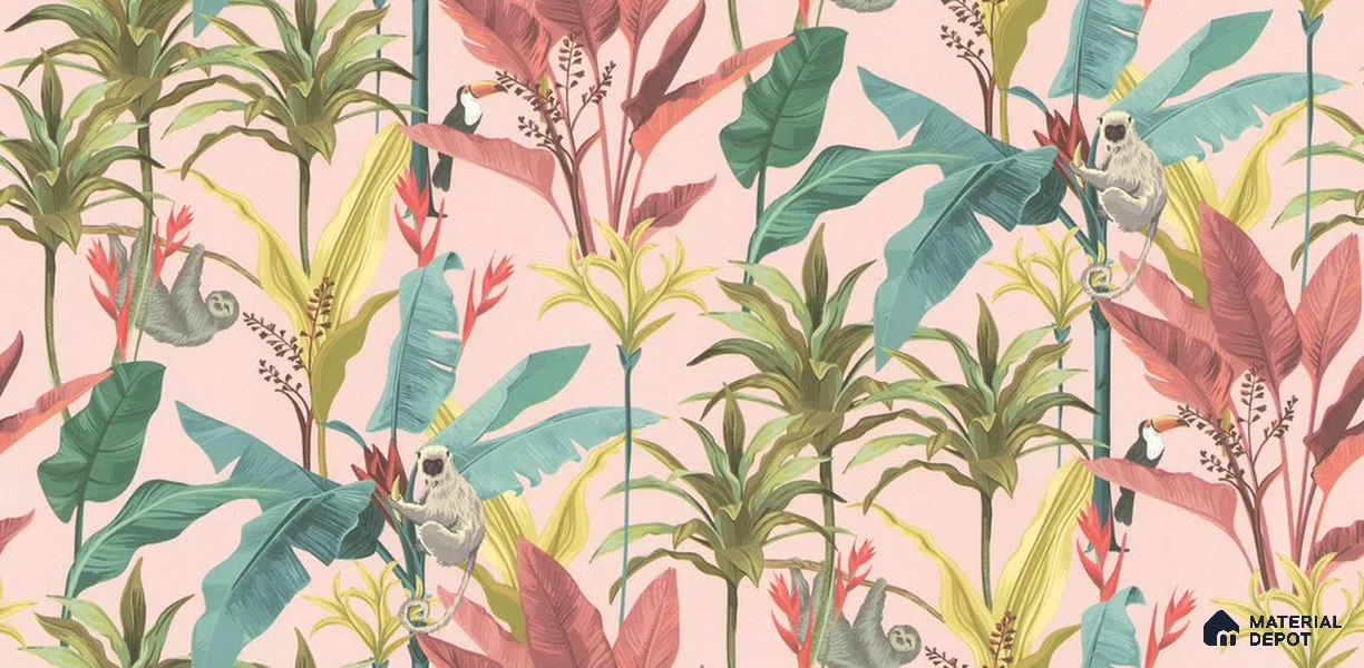 10293-1 | 17ft x 3.5 ft (42 Inches) Florals Look Wallpaper - 59 Sq. Ft. | Minimum 15% wastage during installation